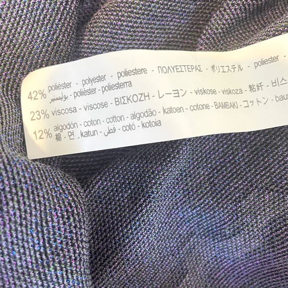 Zara Lace Up Cut Out Metallic Zig Zag Mini Dress NWT - Picture 8 of 9